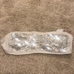 White bathing suit top